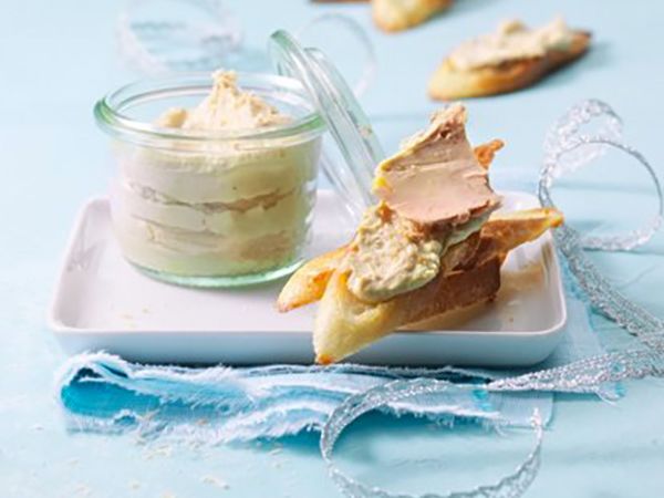 Menu de Noël : Bocal de foie gras au fromage frais