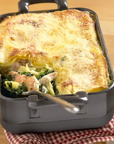 Spaghetti, lasagne, cannelloni... : Lasagnes au saumon, épinards et Parmigiano Reggiano