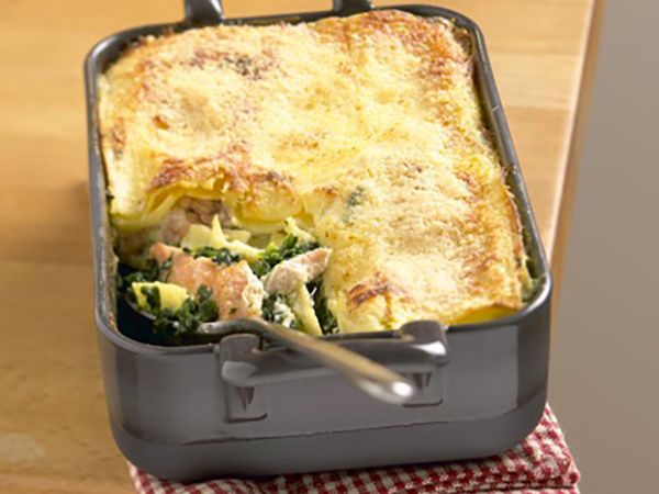 Spaghetti, lasagne, cannelloni... : Lasagnes au saumon, épinards et Parmigiano Reggiano