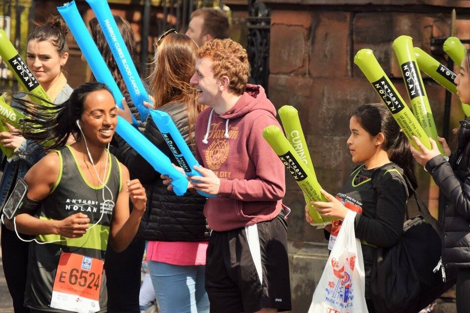 Belfast Marrow runner - check with supporter led fundraising team for consent