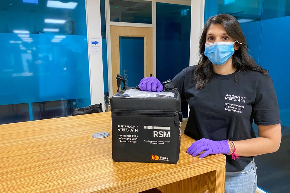 Pam Sami, Anthony Nolan Courier during emergency covid-19 pandemic staff: Clinical and Processing Supervisor Cord Blood, Nottingham
