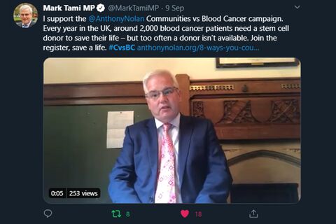 Mark_Tami_MP_TWEET_Communities_vs_Blood_Cancer