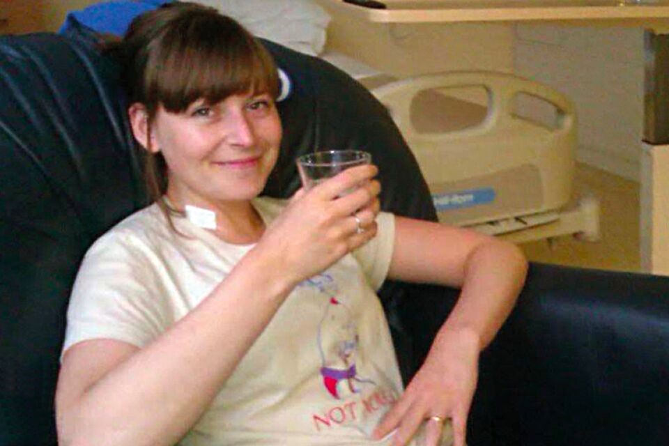 Patient Jo Kelly - during treatment