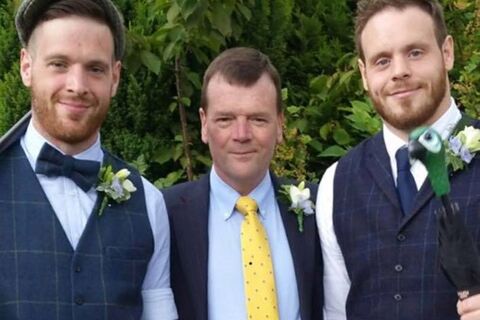 Chris and Tom with their dad Martin