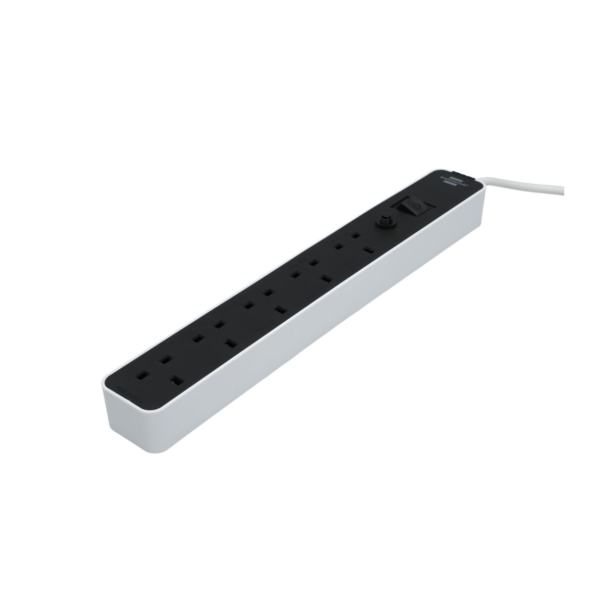 Brennenstuhl 5-Way Extension Cord Black and White 3m | Extension Cords ...