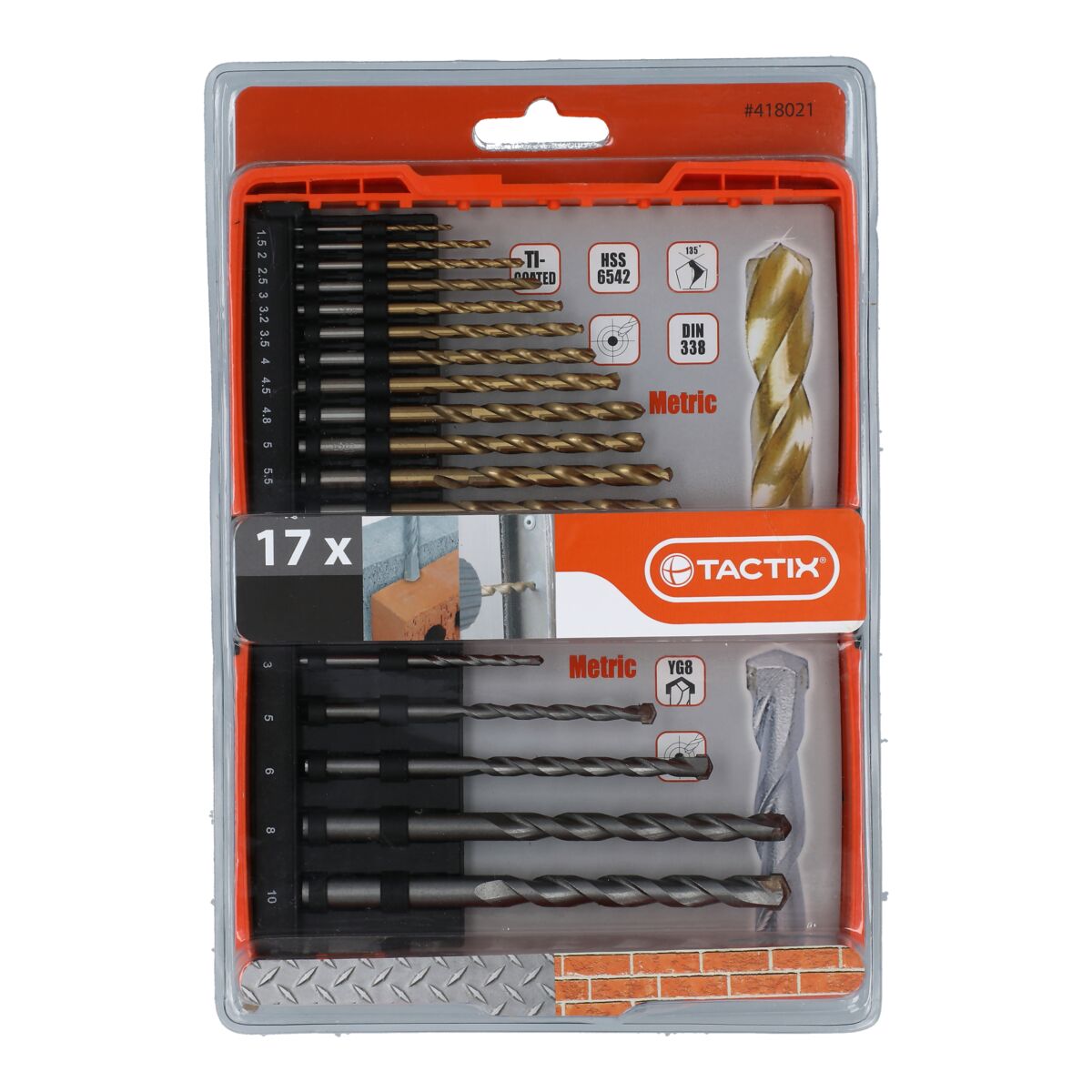 Tactix 17-Piece Combo Metric Drill Bit 