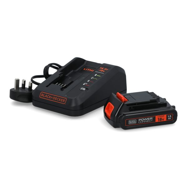Black Decker 18V Lithium-ion Battery with 1A Fast Charger