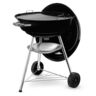 Weber Compact Weatherproof Barbecue Charcoal Kettle Grill with Lid Holder Hook Black