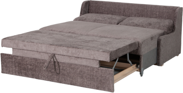Bettsofa Smart Bettsofa Smart | Zweisitzersofa in braun mit ausgeklappter Bettfunktion