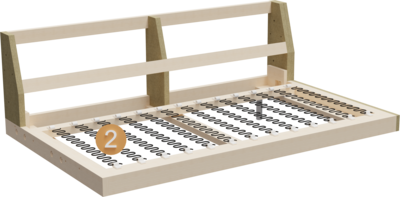 Couch Summer | Structure Cross-section of frame and seat structure