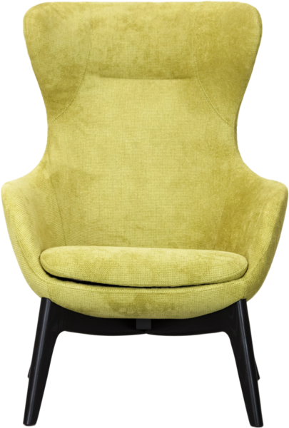 Ohrensessel in yellow fabric