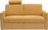 gelbes Sofa mit Vorziehbank und abnehmbarer Nackenstütze