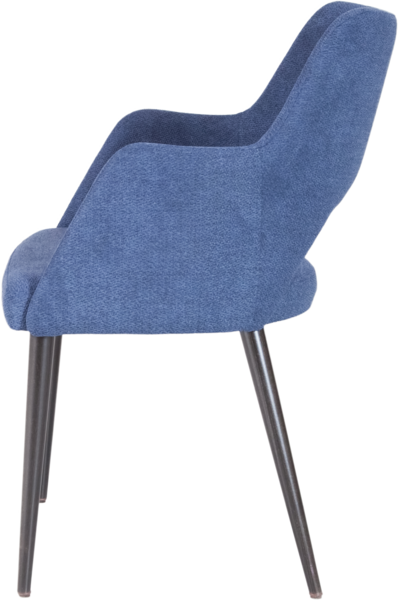 chair in blue fabric