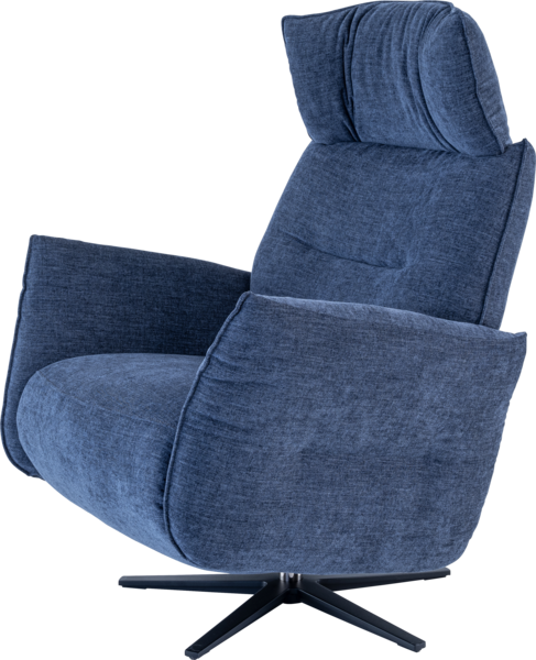 Sessel Leticia Sessel in blauem Stoff, mit Motorfunktion