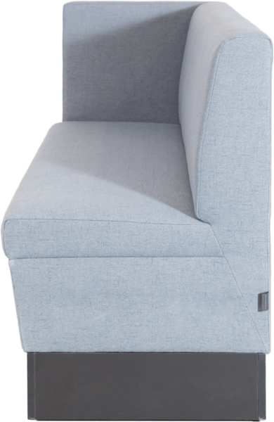 Upholstered bench Gora in gray fabric |