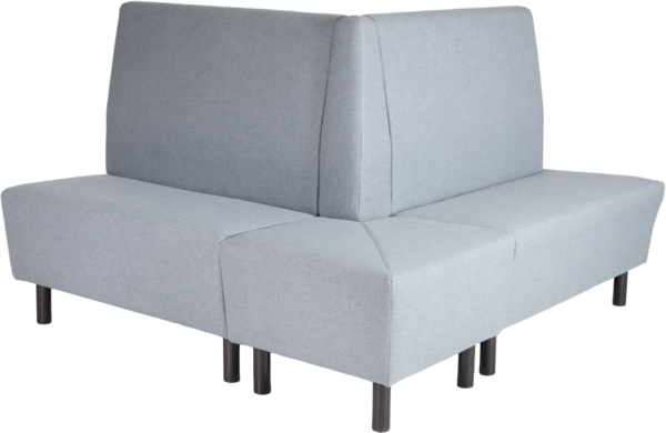 Upholstered bench Gora in gray fabric |