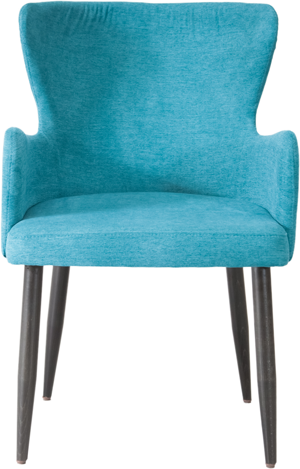 chair in blue fabric