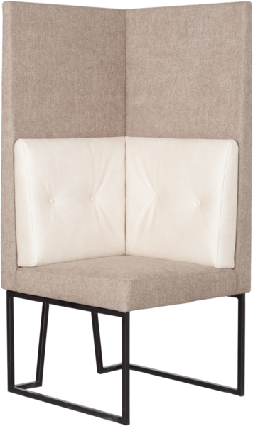 Glamo upholstered beige-brown fabric