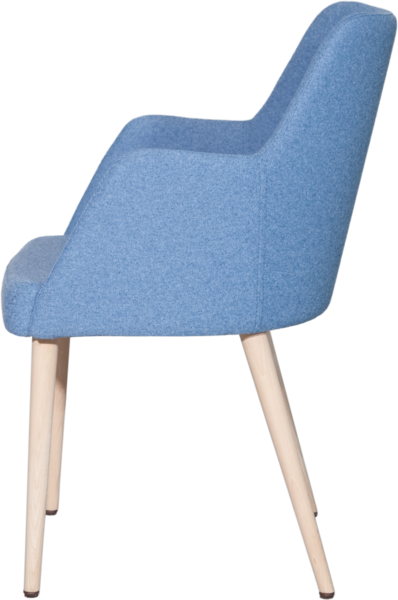 chair in blue fabric