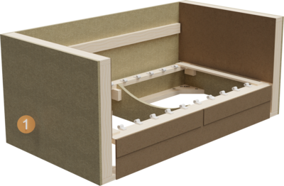 club furniture Blisa | structure cross-section of frame