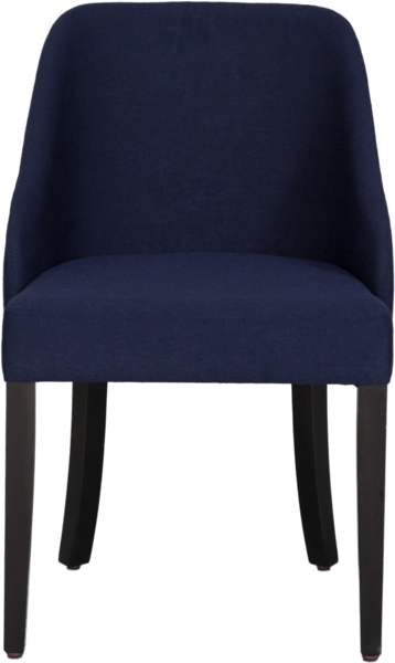 chair in blue fabric