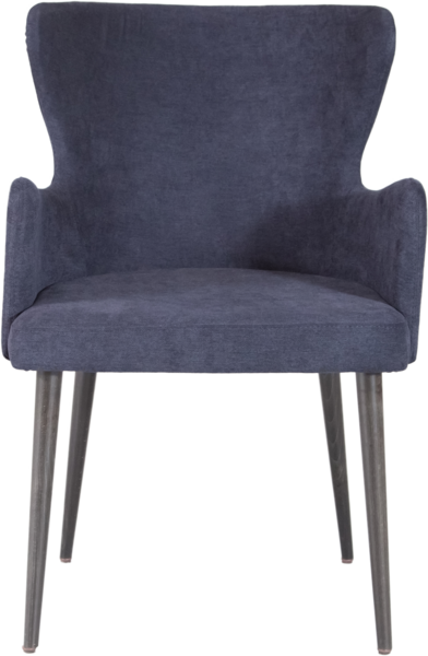 chair in blue fabric