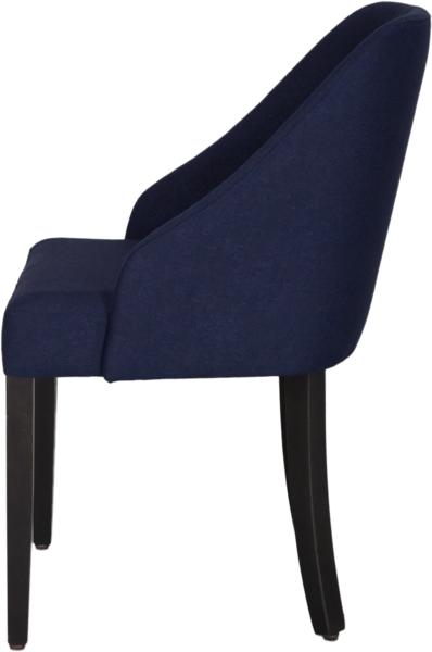 chair in blue fabric