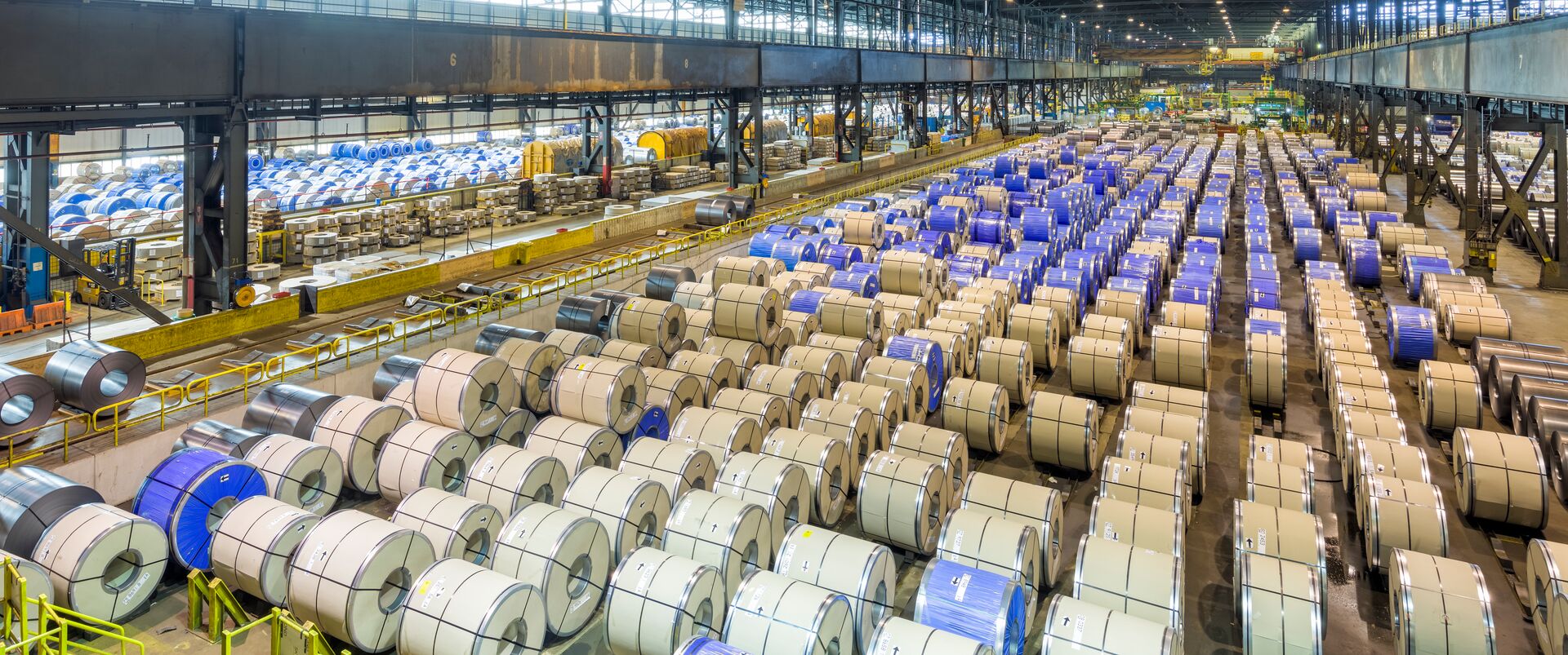 The Tata Steel steelworks in IJmuiden, Velsen, North Holland