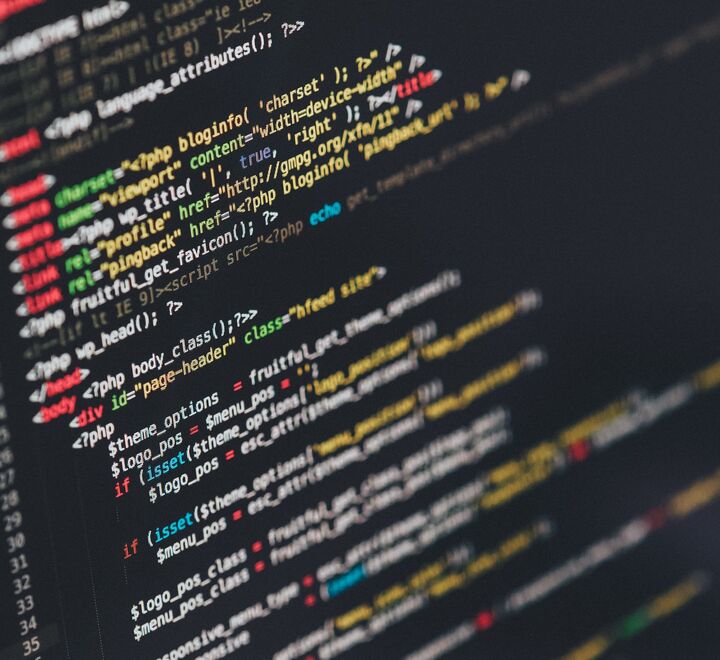 Lines of codes on a computer screen