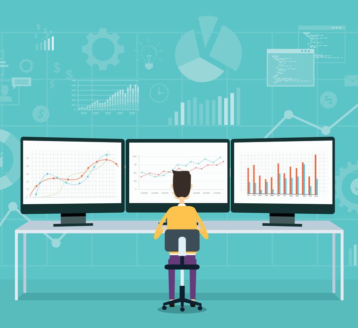 Vector image of data analytics