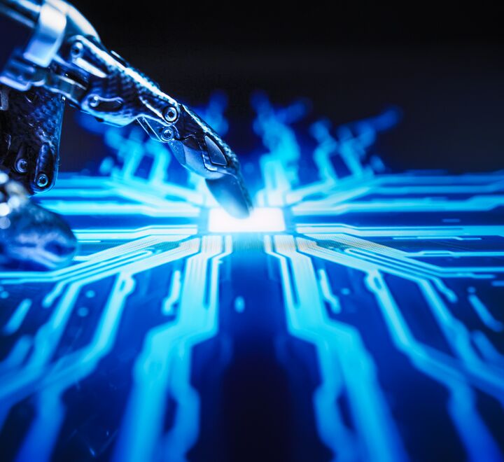 Production image of a robot hand