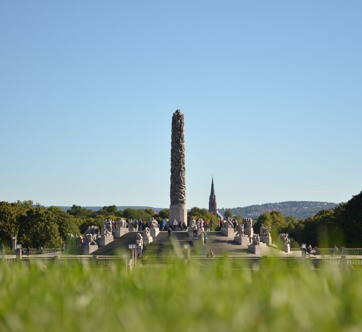 Park with sculpture
