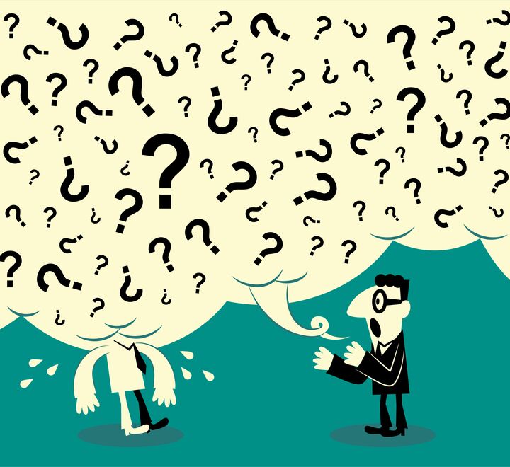 Illustrasjon av medarbeider som snakker for mye