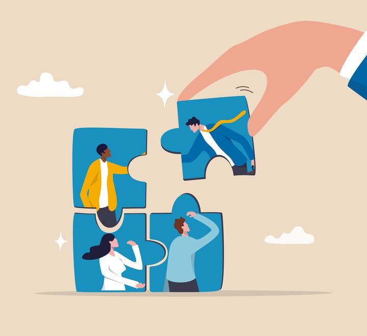 Illustrasjon av lagarbeid