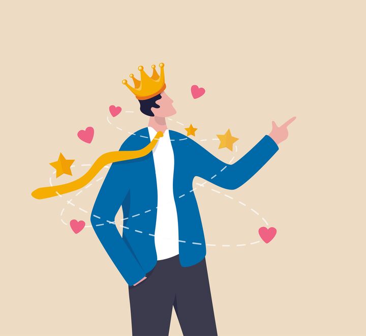 Illustrasjon av en narsissistisk leder