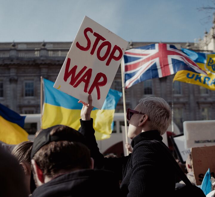 Protest against war in Ukraine