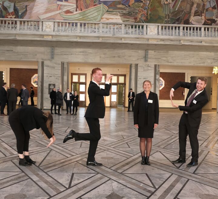 Studenter på rådhuset