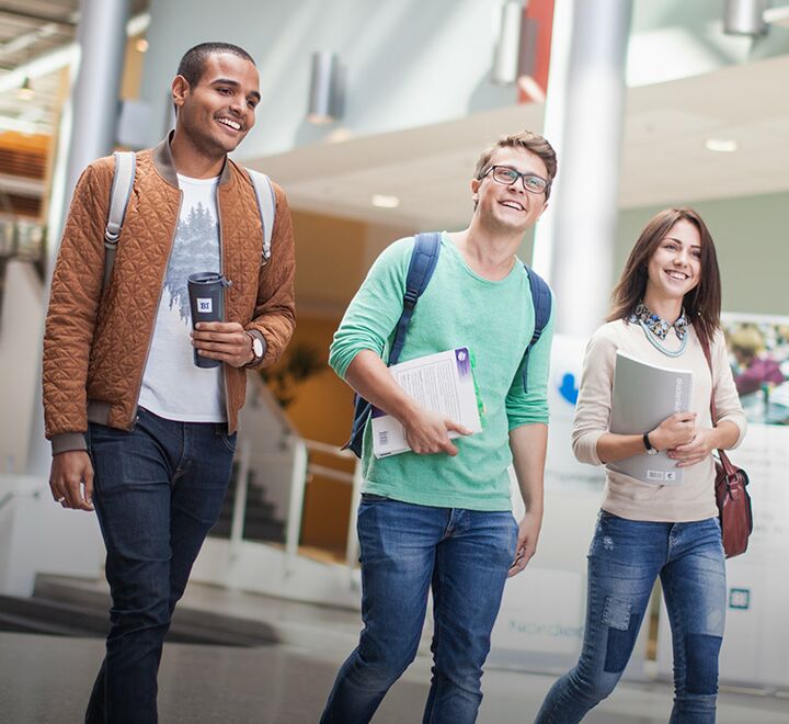 Walking students