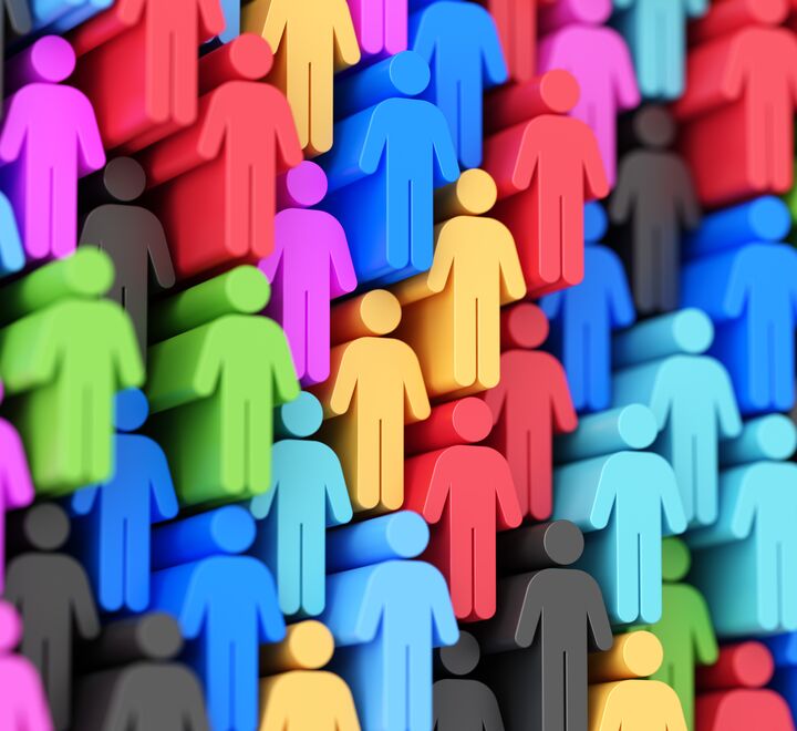 Group of people, multicoloured