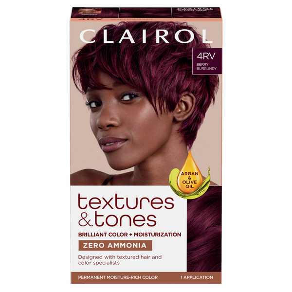 カラーバイローランドベリー COLUR BY ROLLAND BERRYドアーズ Textures & Tones Permanent Hair Dye, 4RV Berry Burgundy | Clairol US