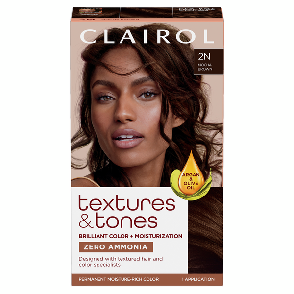 Textures & Tones Permanent Hair Dye, 2N Mocha Brown | Clairol US
