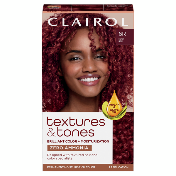 Textures & Tones Permanent Hair Dye, 6R Ruby Red | Clairol US