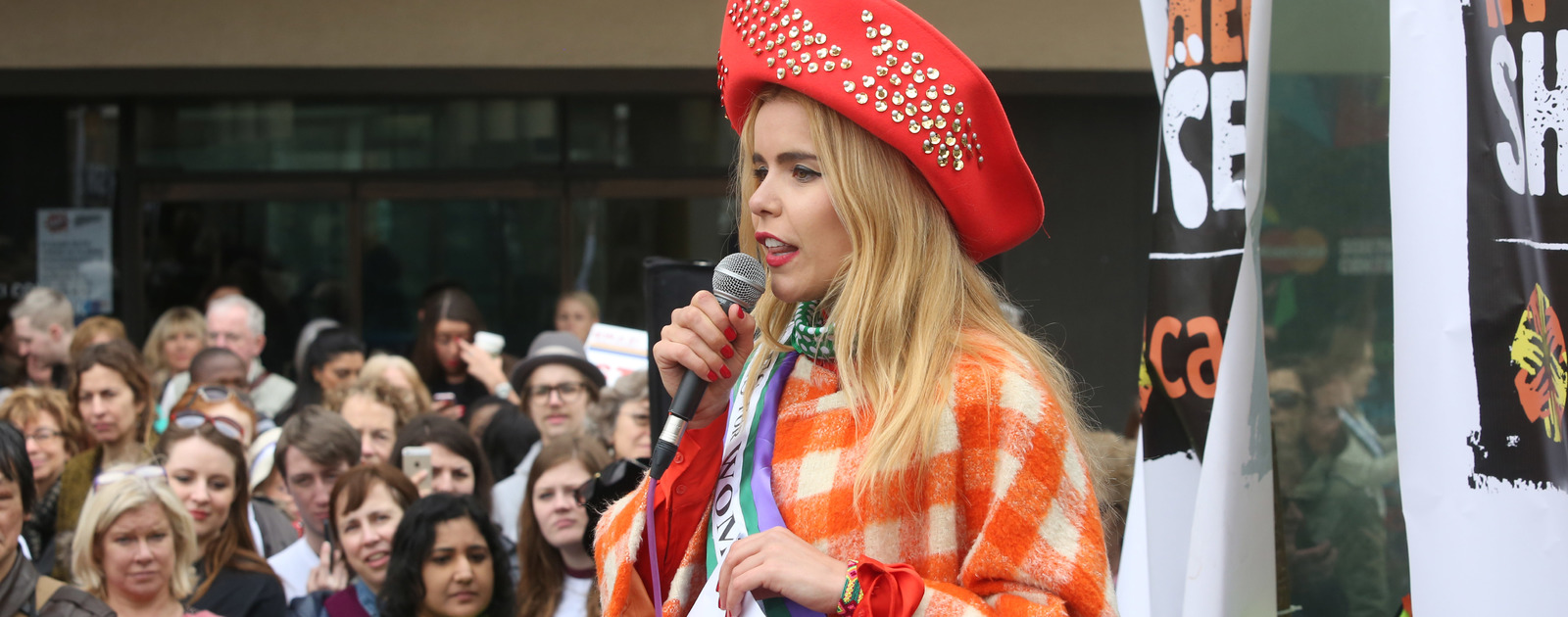 The pop singer addresses a crowd at WOW - Women of the World 2015 at Southbank Centre Credit Belinda Lawley The pop singer addresses a crowd at WOW - Women of the World 2015 at Southbank Centre