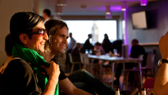 Members enjoying the Southbank Centre Members' area