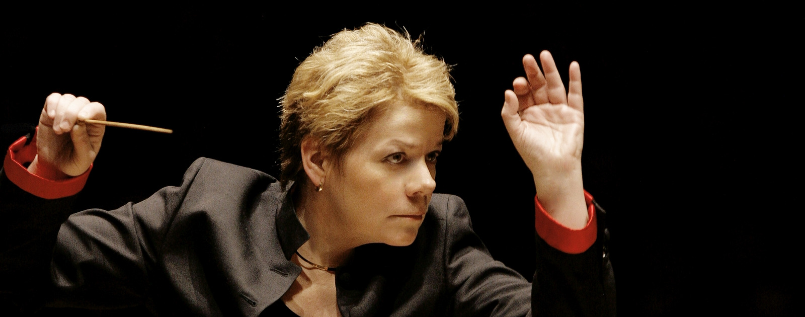 Marin Alsop conducting at the Southbank Centre Close-up of Marin Alsop conducting at the Southbank Centre