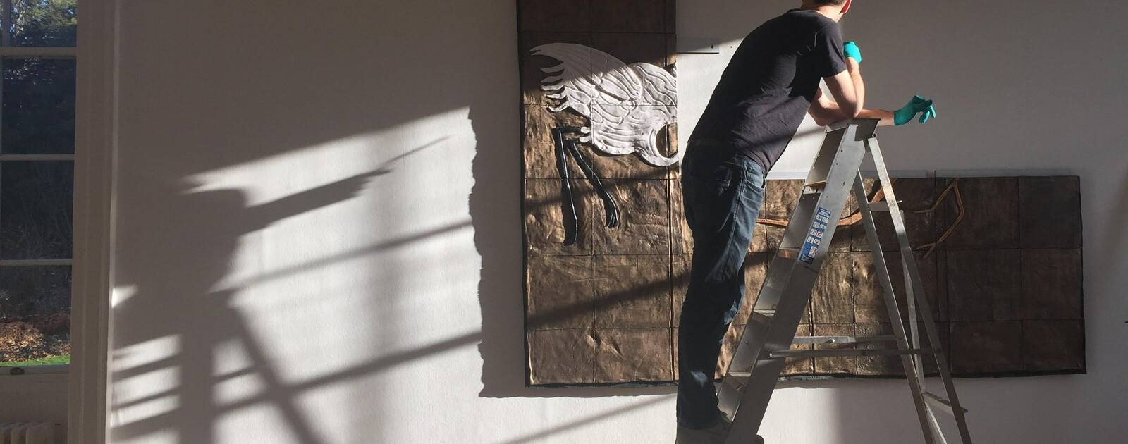 Installation of Jesse Wine The Whole Vibe of Everything, 2015. Part of: British Art Show 8, 2015-17, Inverleith House, Edinburgh. Photo © Antonia Shaw Installation of Jesse Wine The Whole Vibe of Everything,