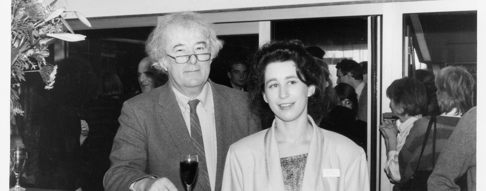 Seamus Heaney and Mary Enright at the opening of The Poetry Library at the Southbank Centre