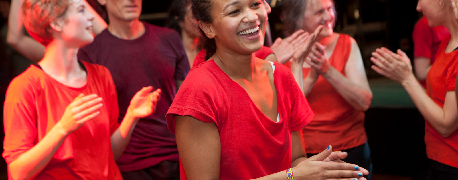 Winter Jam Workshop at the Southbank Centre Girl dancing and smiling during a workshop at the Southbank Centre