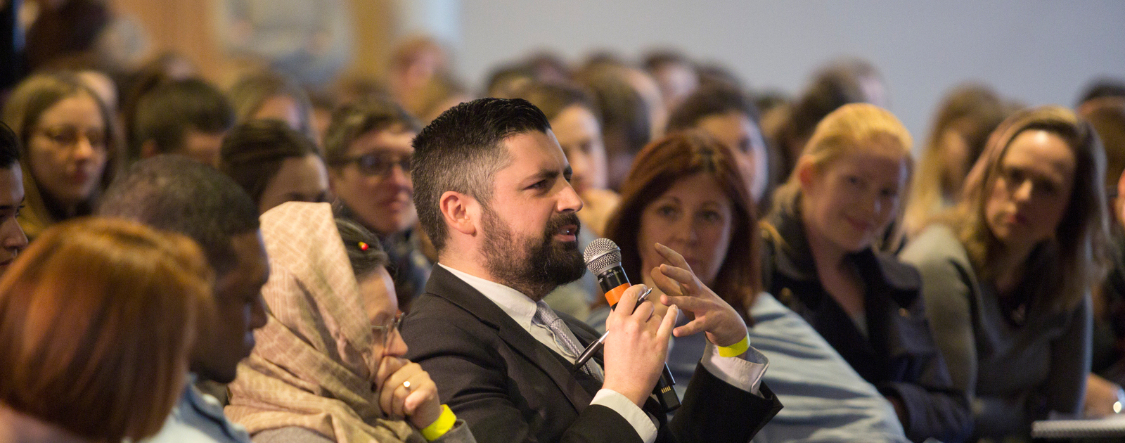 Audience Member joining Debate at WOW Festival
