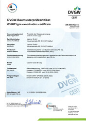 Uponor CER Q&E SYS OTH DVGW DW-8501AQ3147 DE EN (1087970)